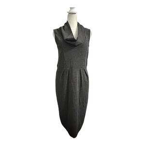 Ann Taylor Gray Cowl Neck Sheath Dress Size 4 Capsule Wardrobe